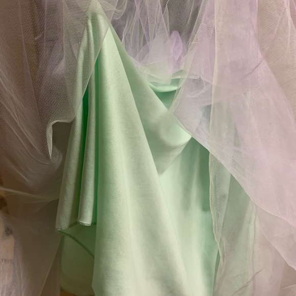 Pastel colored short formal dress - Picture 4 of 12